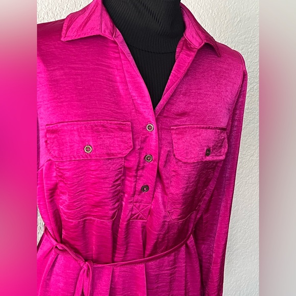 Lucky Brand Pink Shirt Dress Size Small - Picture 3 of 5
